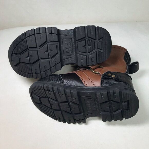 Children's Shoes Leather Conquered Boot by Polo Ralph Lauren - Big Kid - Brown / - Picture 2 of 6
